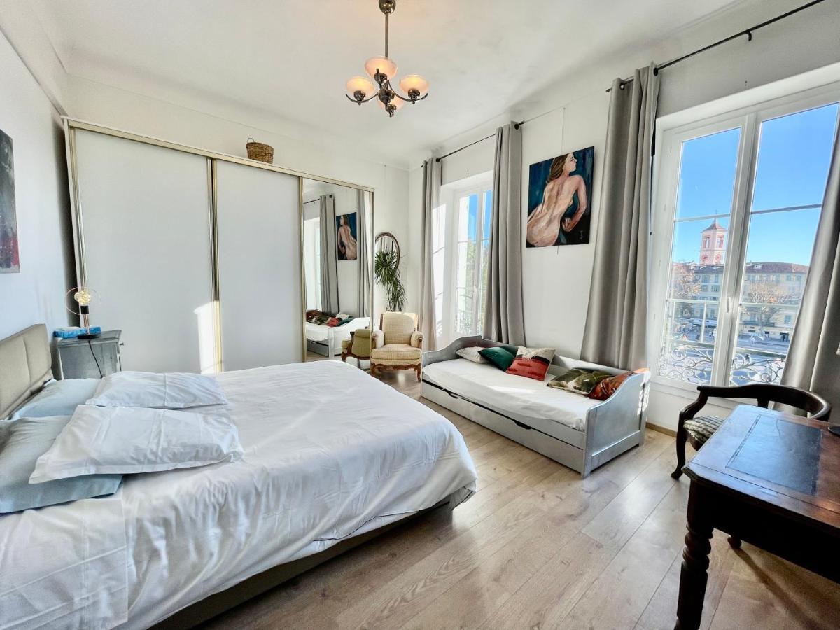 Spacious 3 Bedroom Flat Nice Center - Magnificent View-Parking Екстериор снимка