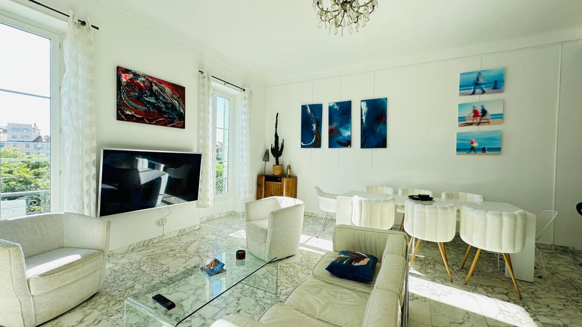 Spacious 3 Bedroom Flat Nice Center - Magnificent View-Parking Екстериор снимка