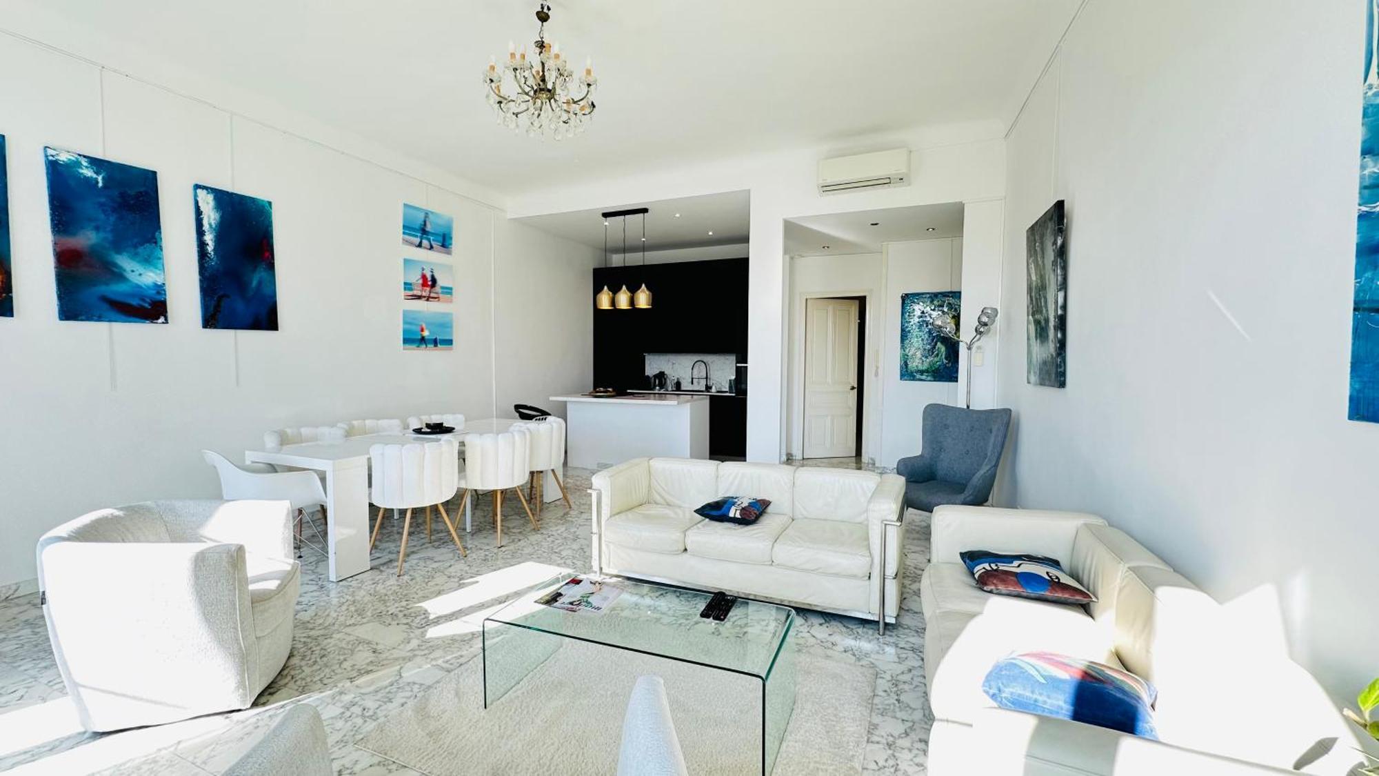 Spacious 3 Bedroom Flat Nice Center - Magnificent View-Parking Екстериор снимка
